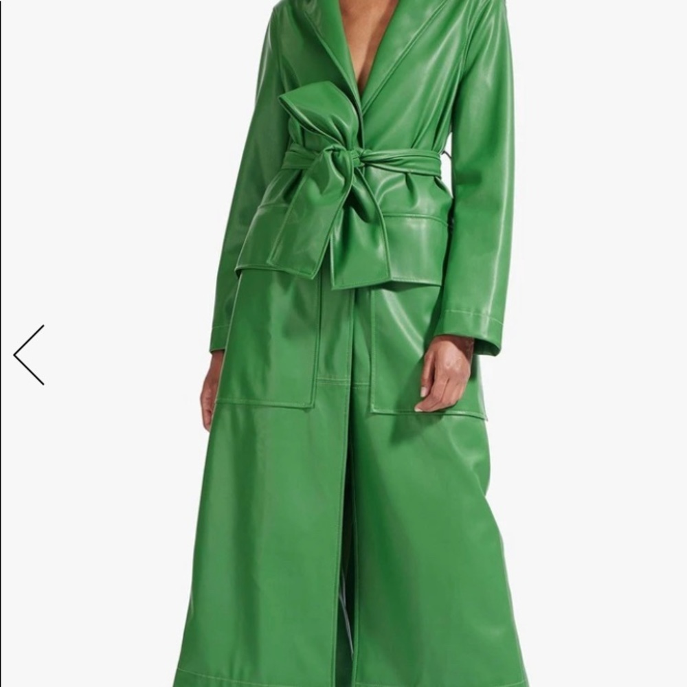 ISO STAUD ASHLEY VEGAN LEATHER TRENCH COAT
